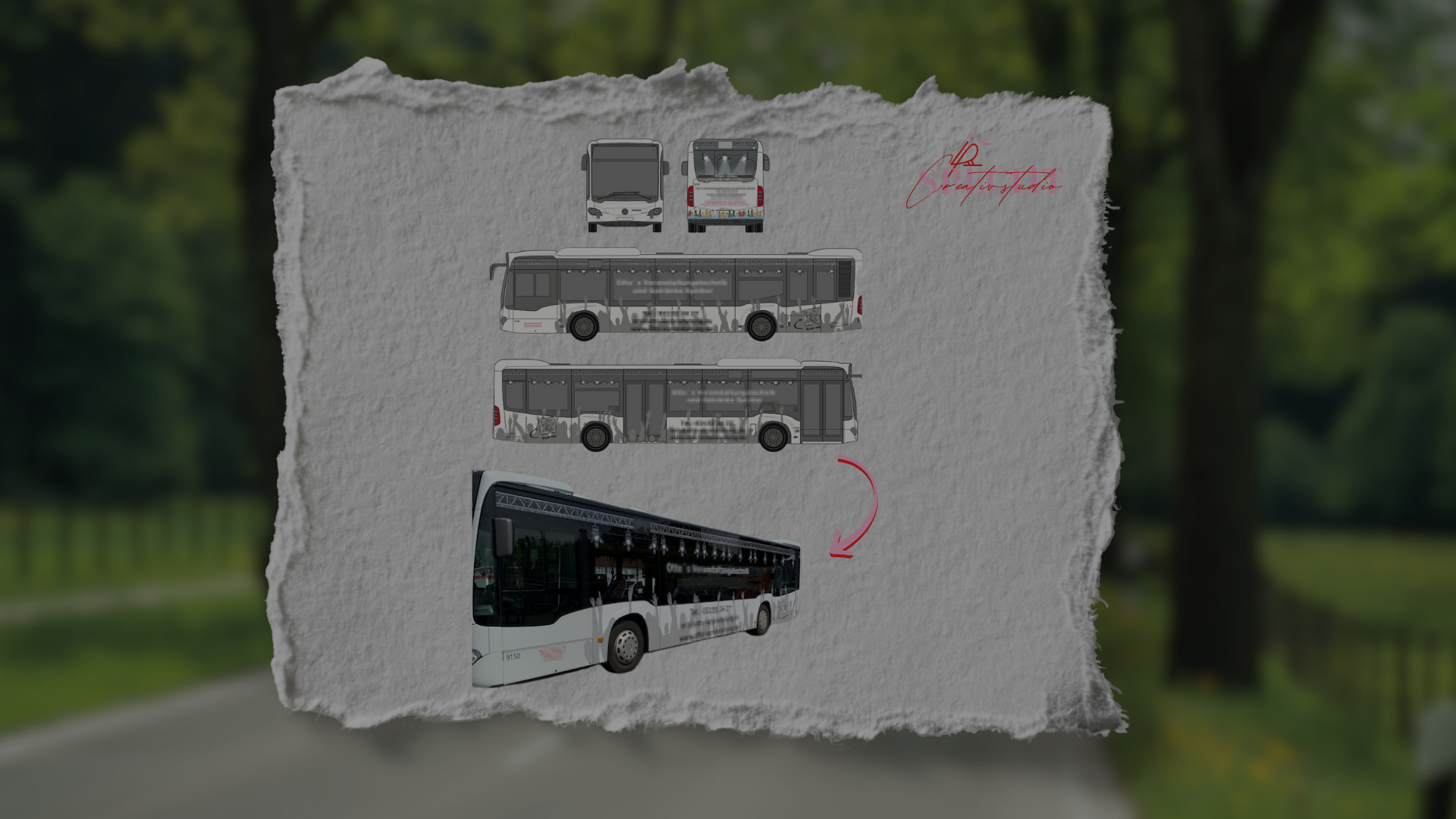 Branding-Projekt: Gestaltung und Folierung eines Linienbusses – im Einsatz bis heute.